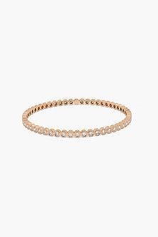 14kt Rose Gold Finish Lab Grown Ashth-Cut Diamond Bangle