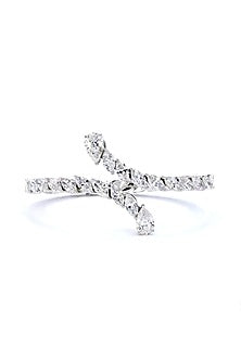14kt White Gold Finish Lab-Grown Spring Bracelet