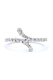 14kt White Gold Finish Lab-Grown Spring Bracelet