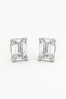 14kt Yellow Gold Finish Lab-Grown Diamond Stud Earrings
