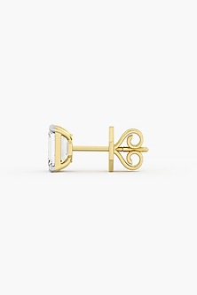 14kt Yellow Gold Finish Lab-Grown Diamond Stud Earrings