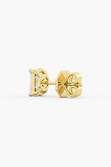 14kt Yellow Gold Finish Lab-Grown Diamond Stud Earrings
