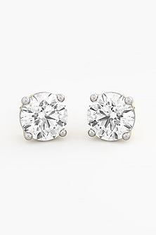 14kt Yellow Gold Finish Lab-Grown Diamond Stud Earrings