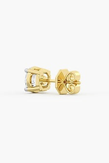 14kt Yellow Gold Finish Lab-Grown Diamond Stud Earrings