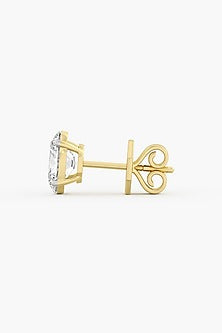 14kt White Gold Finish Lab-Grown Diamond Stud Earrings
