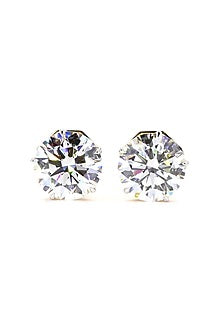 14kt Yellow Gold Finish Lab-Grown Diamond Stud Earrings