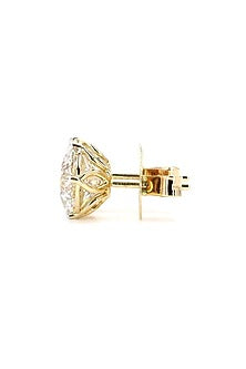 14kt Yellow Gold Finish Lab-Grown Diamond Stud Earrings