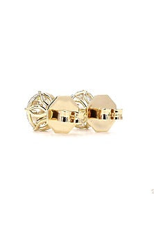 14kt Yellow Gold Finish Lab-Grown Diamond Stud Earrings