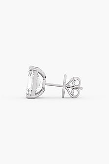 14kt White Gold Finish Lab-Grown Diamond Stud Earrings