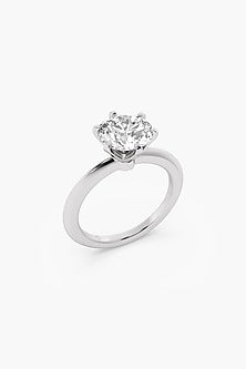 18kt White Gold Finish Pear-Cut Diamond Ring