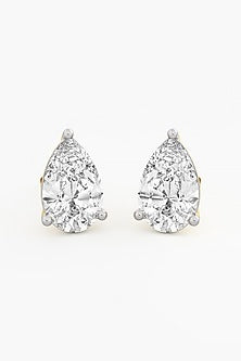18kt Yellow Gold Finish Lab-Grown Diamond Stud Earrings