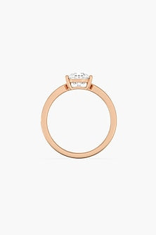 18kt Rose Gold Finish pear-Cut Diamond Solitaire Ring
