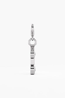 9kt White Gold Finish Diamond Number 1 Charm