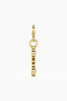 9kt Yellow Gold Finish Diamond Number 3 Charm