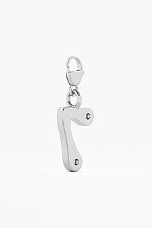 9kt White Gold Finish Diamond Number 7 Charm