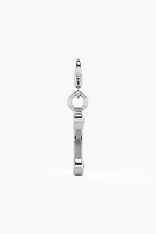 9kt White Gold Finish Diamond Number 7 Charm