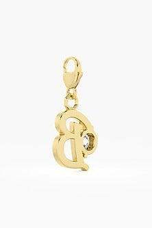 9kt Yellow Gold Finish Diamond B Initial Charm