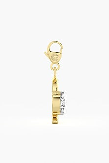 9kt Yellow Gold Finish Diamond B Initial Charm