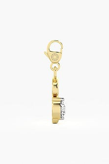 9kt Yellow Gold Finish Diamond J Initial Charm