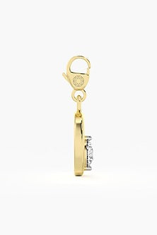 9kt Yellow Gold Finish Diamond Q Initial Charm