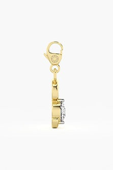 9kt Yellow Gold Finish Diamond S Initial Charm