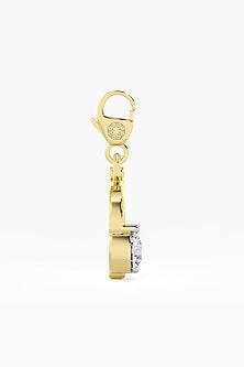 9kt Yellow Gold Finish Diamond T Initial Charm