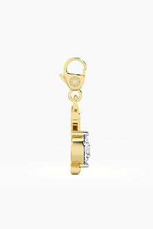 9kt Yellow Gold Finish Diamond X Initial Charm