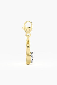 9kt Yellow Gold Finish Diamond Y Initial Charm