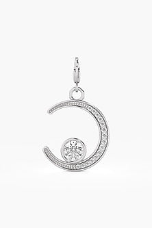9kt White Gold Finish Diamond Symbolic Charm
