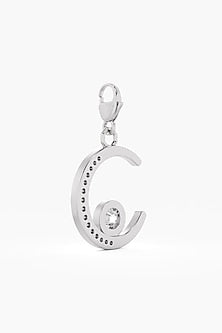 9kt White Gold Finish Diamond Symbolic Charm