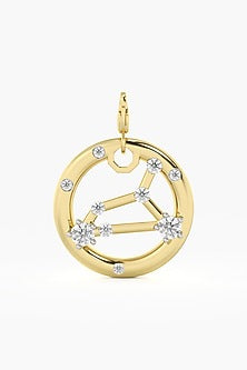 9kt Yellow Gold Finish Diamond Leo Zodiac Charm