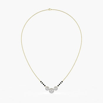 18kt Yellow Gold 1.80ctw Round Cut Solitaire Lab Grown Diamond Necklace
