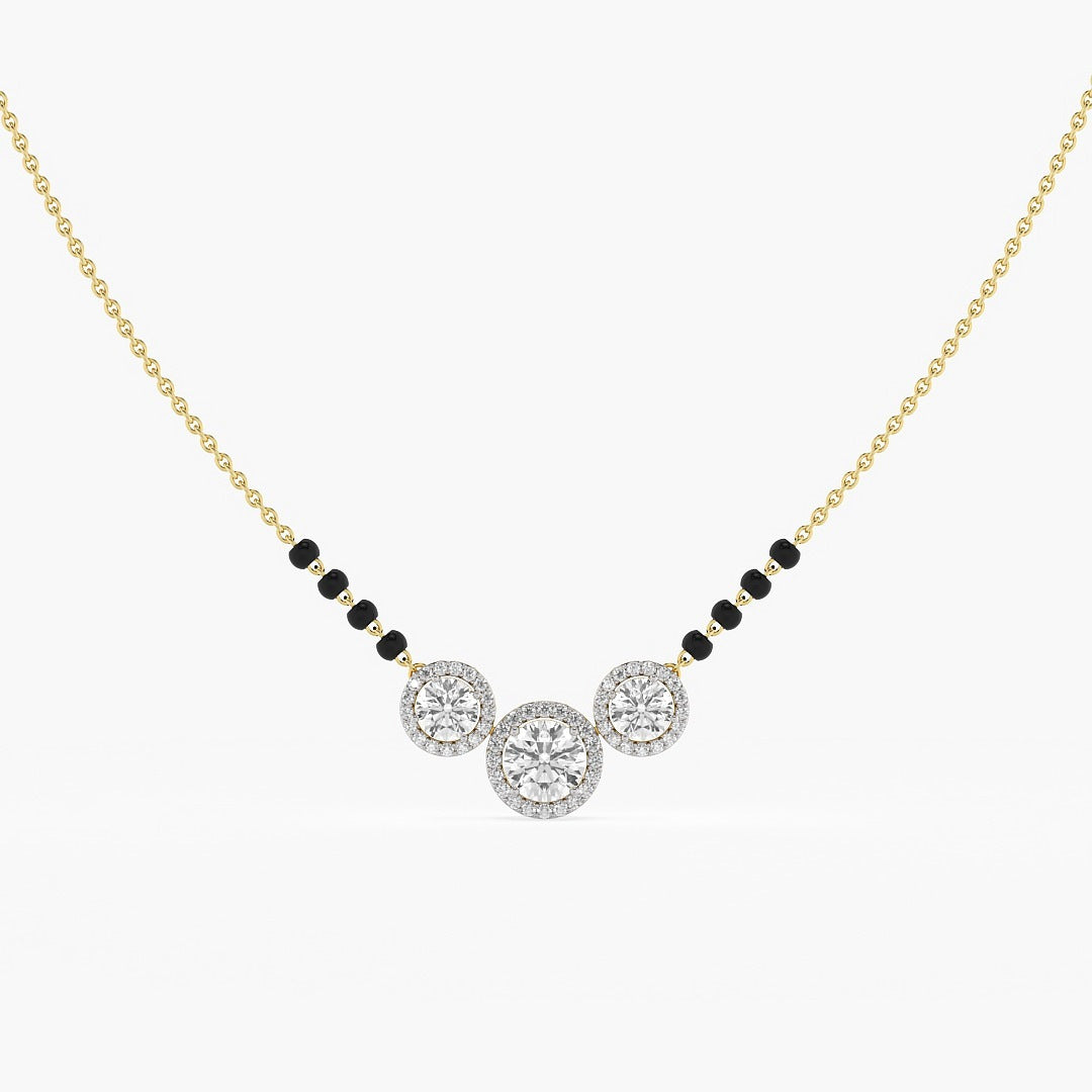 18kt Yellow Gold 1.80ctw Round Cut Solitaire Lab Grown Diamond Necklace