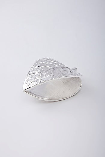 Silver Leaf Napkin Rings (Set of 4)