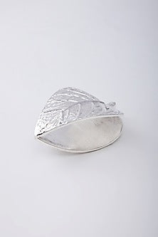 Silver Leaf Napkin Rings (Set of 4)