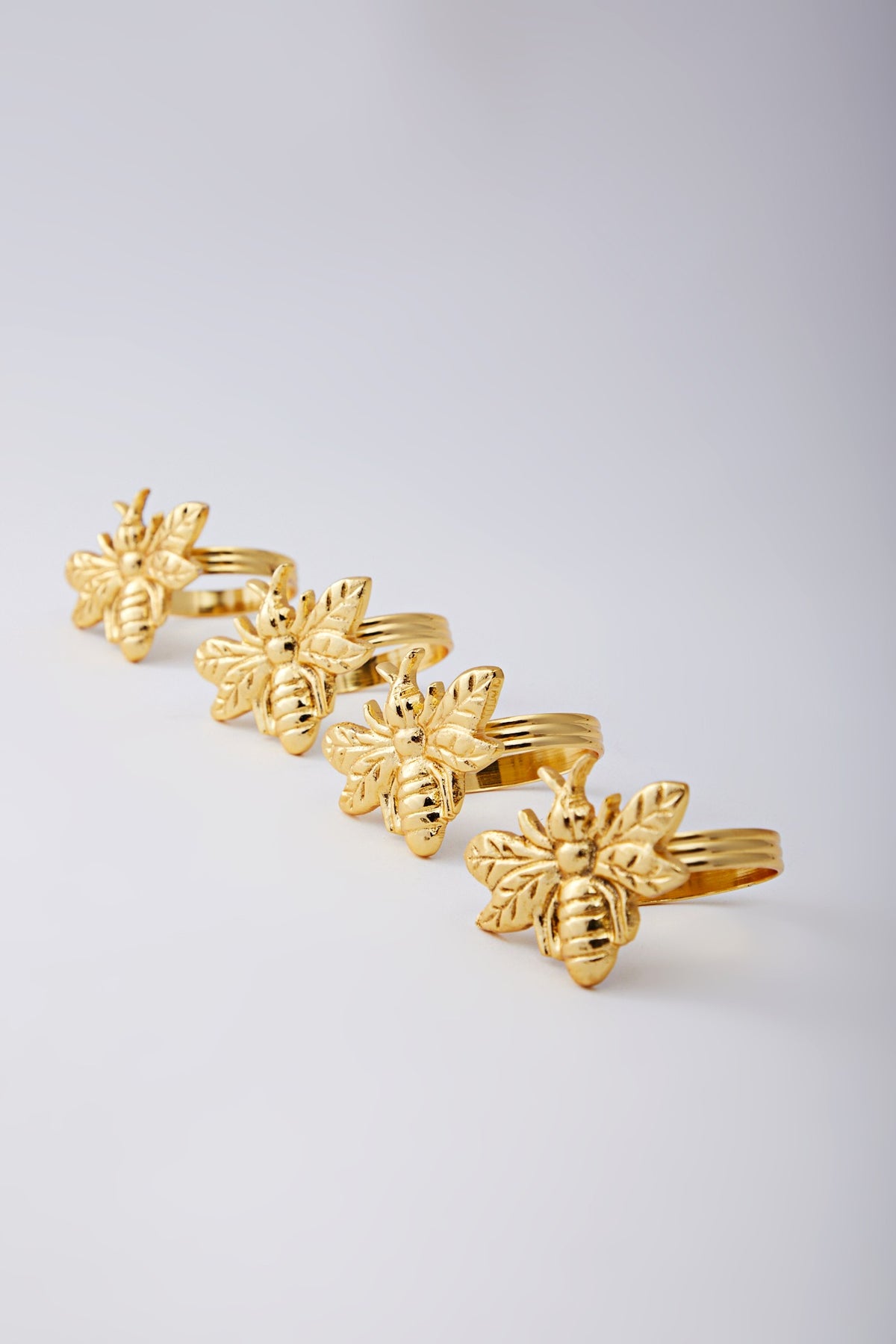 Gold Electroplated Napkin Rings (Set of 4)