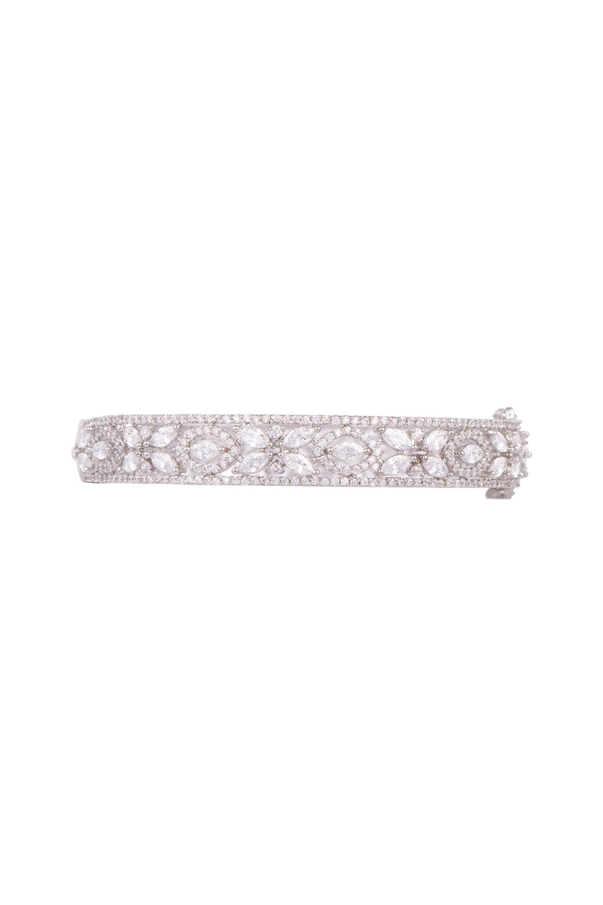 White Finish Diamond Bangle