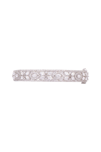 White Finish Diamond Bangle