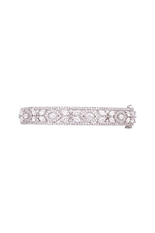 White Finish Diamond Bangle