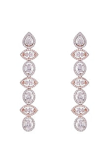 Rose Gold Finish Dangler Earrings