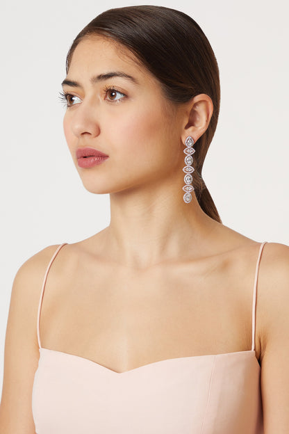 Rose Gold Finish Dangler Earrings