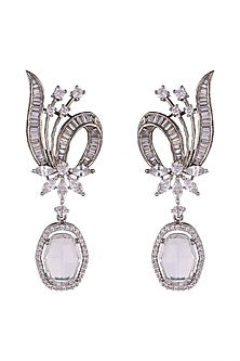 Black Rhodium Finish Antique Style Earrings