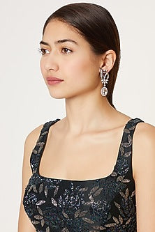 Black Rhodium Finish Antique Style Earrings