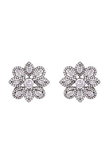 Black Rhodium Finish Stud Earrings