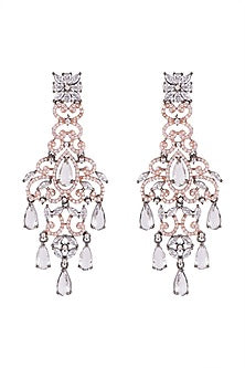 Black Rhodium Finish Chandelier Earrings