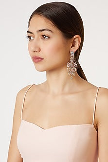 Black Rhodium Finish Chandelier Earrings