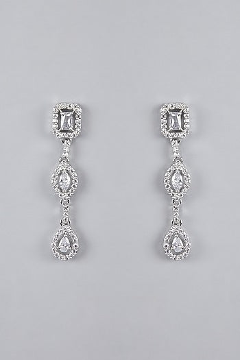 Silver Finish Zircon Necklace Set