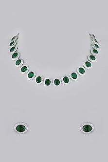 White Finish Diamond Necklace