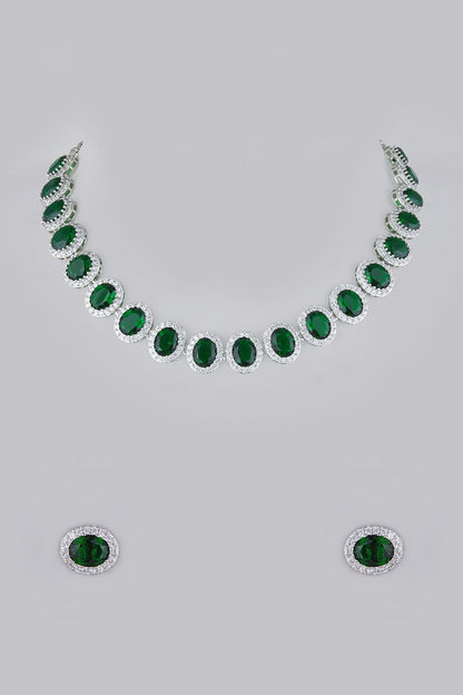 White Finish Diamond Necklace