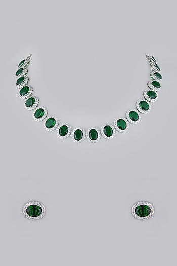 White Finish Diamond Necklace